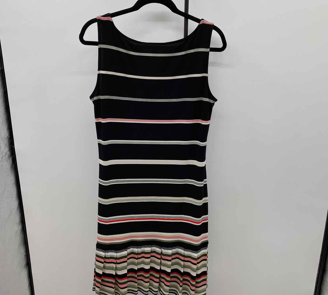 White House Black Market Women's Size 10 Black Stripe Dress