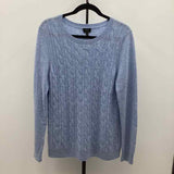 Talbots Women's Size L Light Blue Cable Knit Sweater