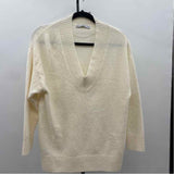 MNG Women's Size S Ivory Solid Sweater