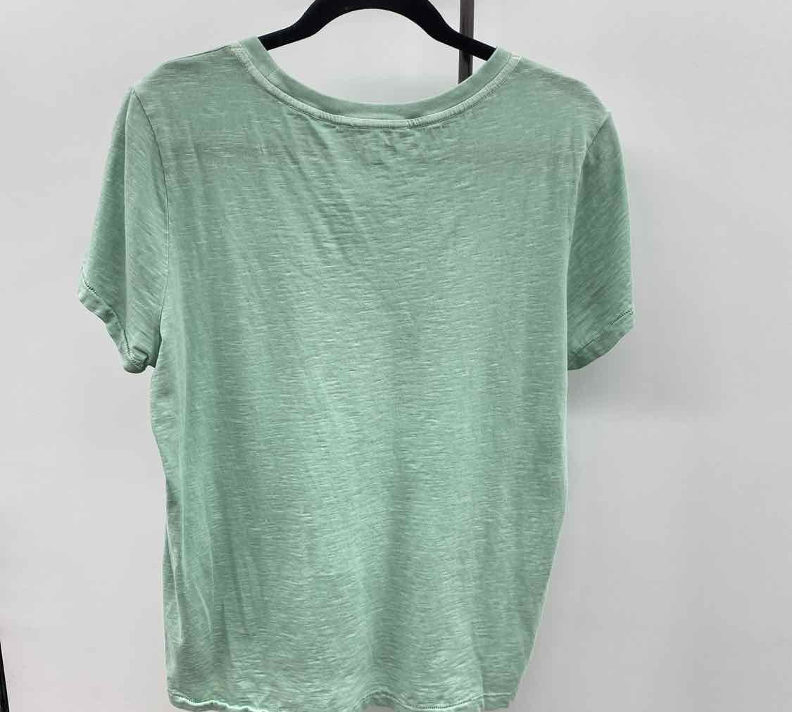 Toad & Co Women's Size L Green Words T-Shirt