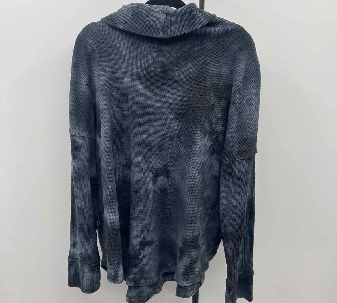 Maeve Junior's Size 2X Charcoal Tie Dye Long Sleeve Shirt