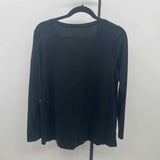 JJill Women's Size M Black Solid Long Sleeve Shirt