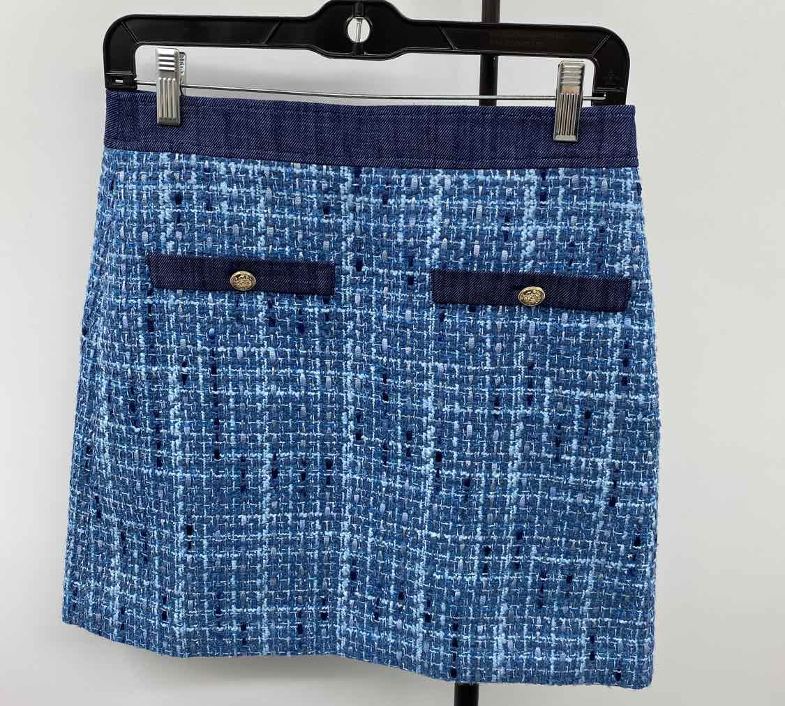 Loft Women's Size 0 Blue Tweed Skirt