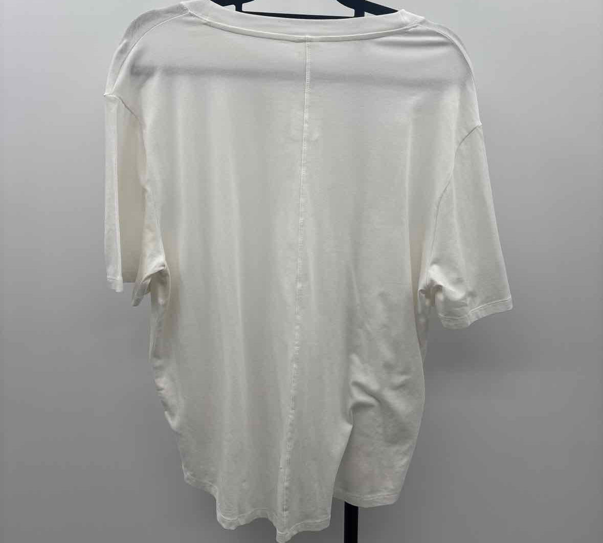 Calia Women's Size XL White Solid Short Sleeve Shirt
