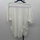 Calia Women's Size XL White Solid Short Sleeve Shirt