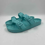 Shade & Shore Women's Shoe Size 10 Aqua Solid Sandals