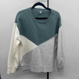Green Tea Women's Size XL Green Color Block Sweatshirt