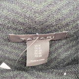 Tahari Women's Size 1X Green Stripe Sweater