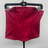 Skin Women's Size 2 Red Solid Sleeveless Shirt
