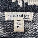 Faith and Joy Women's Size LP Charcoal Textured Cardigan