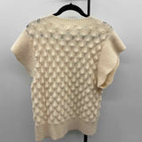 Ces Femme Women's Size L Ivory Textured Sweater
