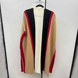 Chico's Women's Size S/M Tan Stripe Cardigan