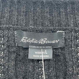 Eddie Bauer Women's Size L Charcoal Cable Knit Cardigan
