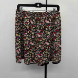 Loft Women's Size 10 Black Floral Skirt