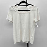 Talbots Women's Size S White Crochet Short Sleeve Shirt