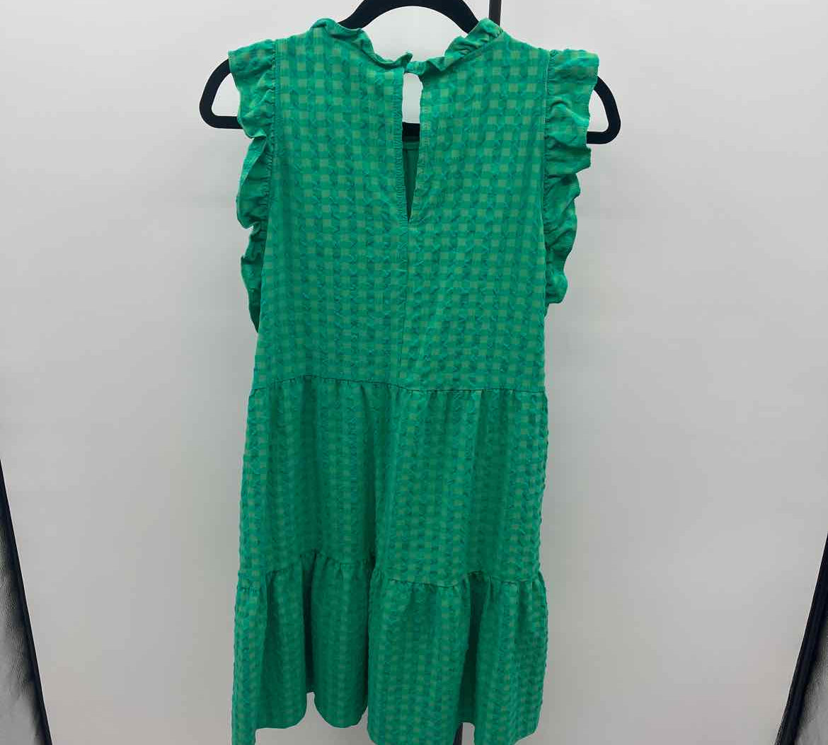 Maeve Women's Size 14 Green Checkered Dress