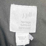 JJill Women's Size L Green Corduroy Coat