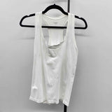 Athleta Women's Size L White Solid Tank