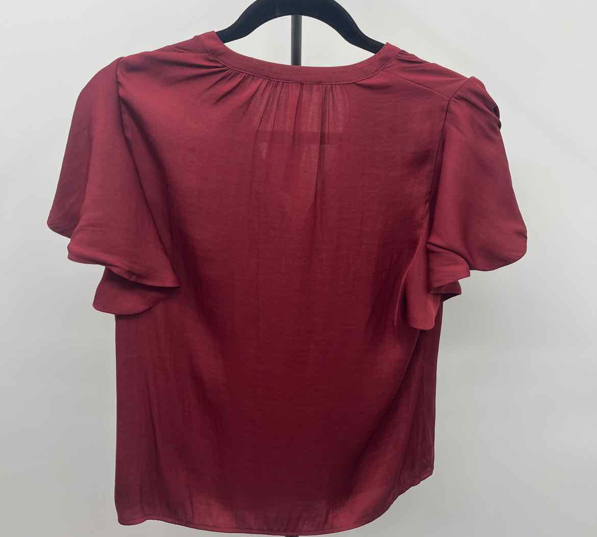 Tart Women's Size XS maroon Solid Short Sleeve Shirt
