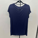 Venus Women's Size S Navy dotted Short Sleeve Shirt