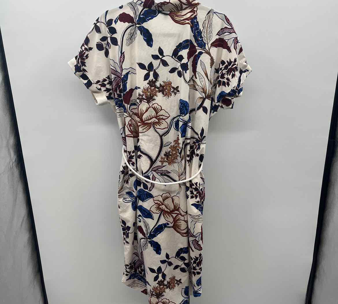 Talbots Women's Size 16 Ivory Floral Dress