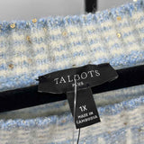 Talbots Women's Size 1X Blue Checkered Sweater