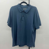 Eddie Bauer Men's Size XL Slate Blue Solid Short Sleeve Shirt