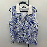 Tommy Hilfiger Women's Size XXL Blue Floral Sleeveless Shirt