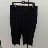 Chico's Women's Size 12 Black Solid Capris