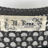 M. Rena Women's Size L Olive mesh Cardigan