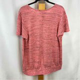 Lane Bryant Women's Size L Pink Heathered Short Sleeve Shirt