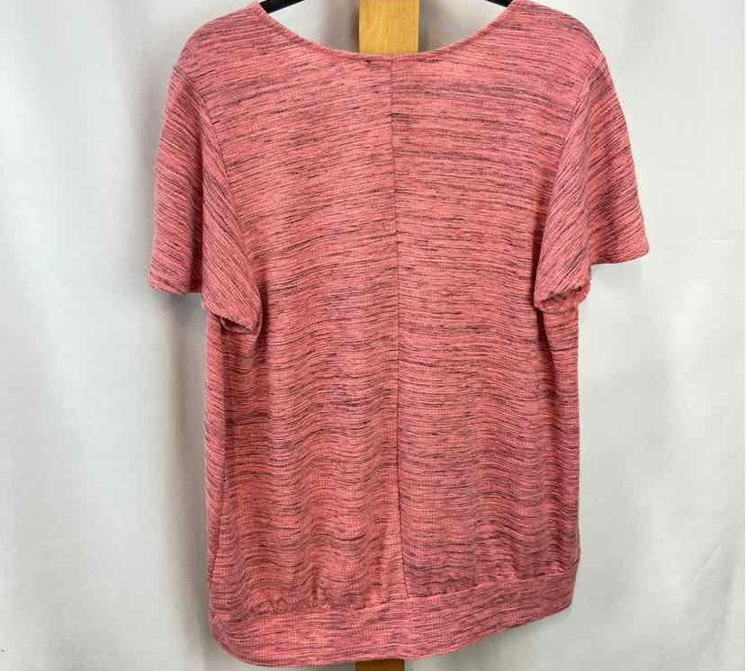 Lane Bryant Women's Size L Pink Heathered Short Sleeve Shirt