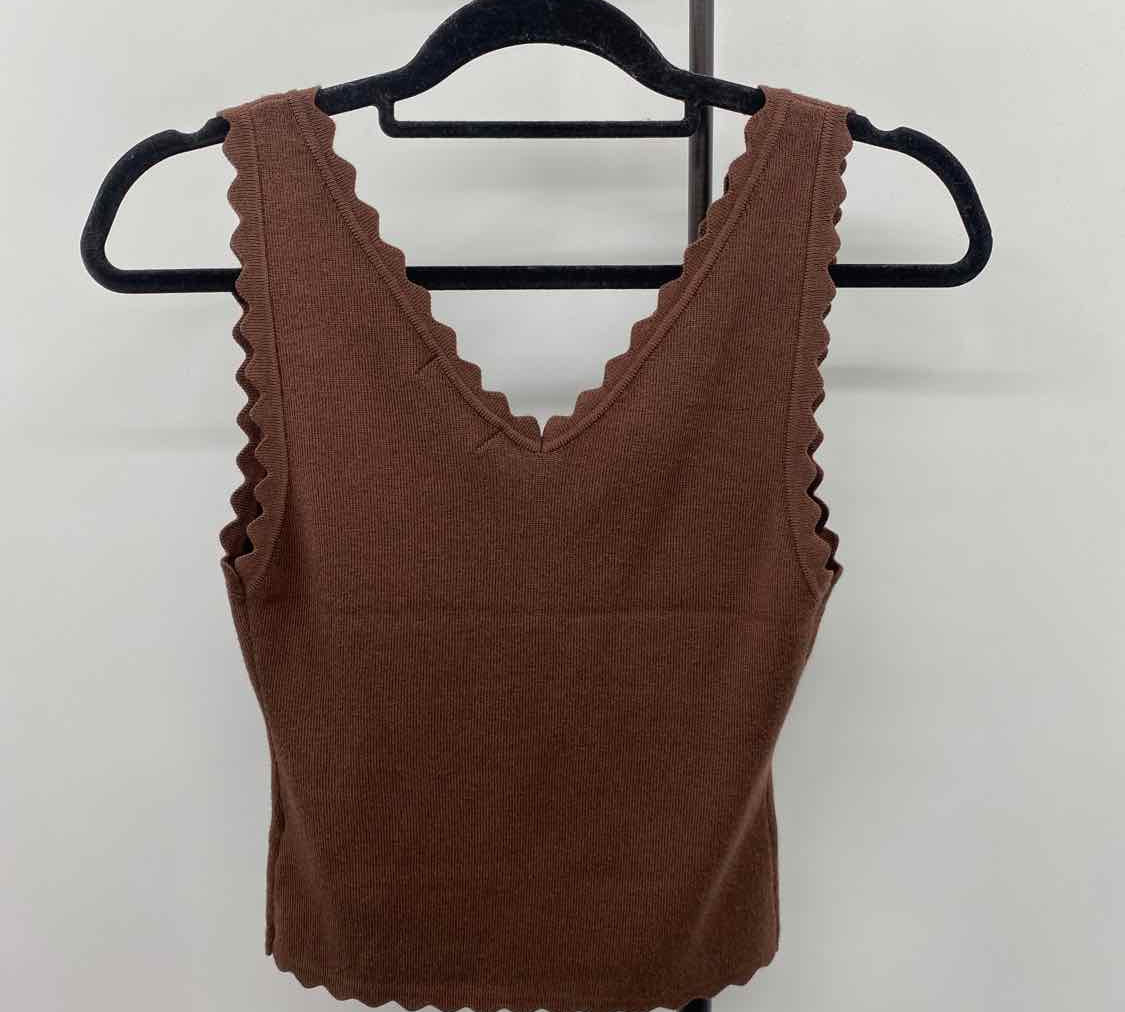 the workshop Women's Size L Brown Solid Tank