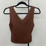 the workshop Women's Size L Brown Solid Tank