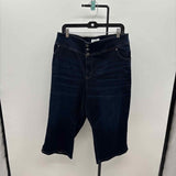 Lane Bryant Women's Size 28 Navy Solid Capris