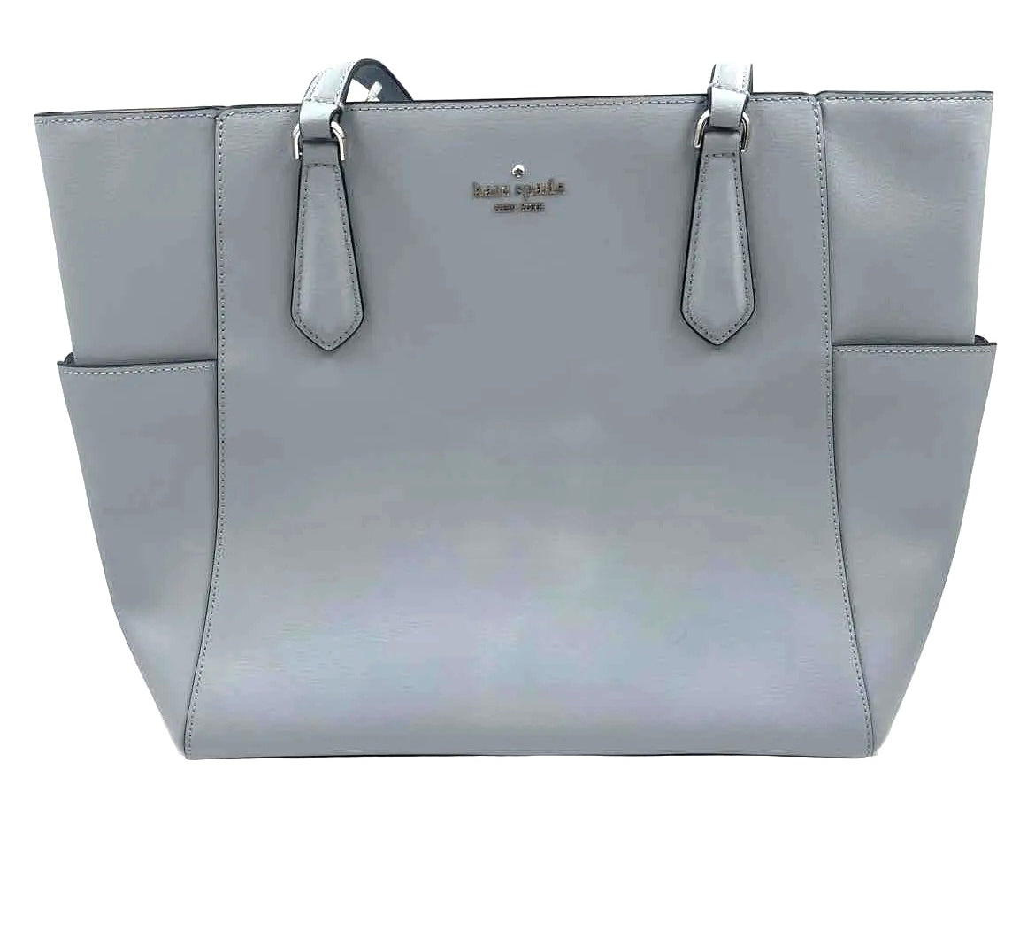 KATE SPADE NY Light Blue Saffiano Leather TIPPY Handled Tote Bag Purse