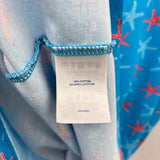 Lands End Women's Size L Turquoise Starfish Short Sleeve Shirt