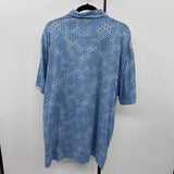 Ralph Lauren Men's Size XL Blue Spotted Short Sleeve Shirt