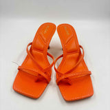 aldo Women's Shoe Size 8.5 Orange Textured Sandals