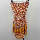Beachsissi Women's Size 16 Burnt Orange Floral Dress