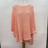 Eileen Fisher Women's Size S/M Peach Open Weave Cape