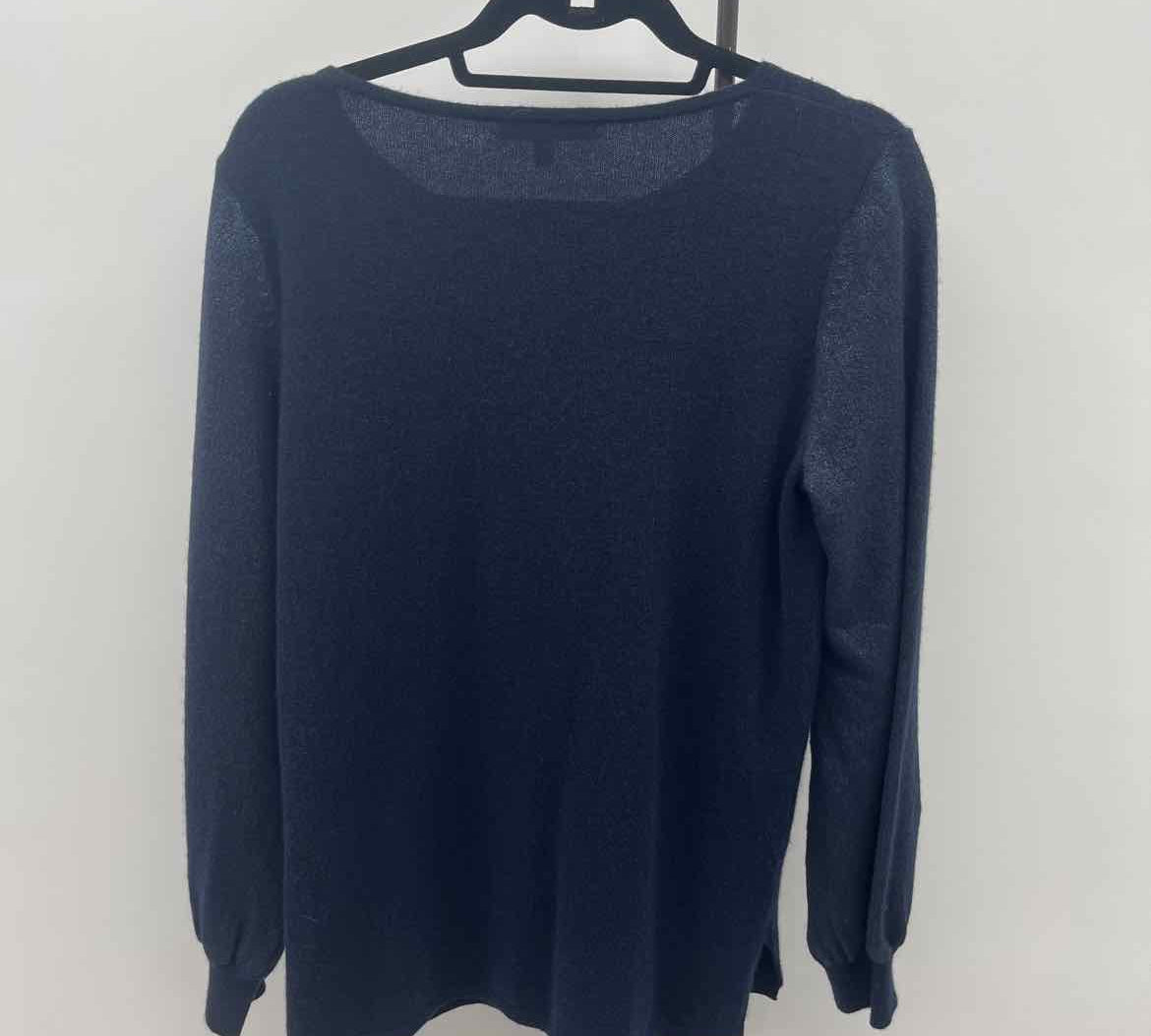 Neiman Marcus Women's Size L Navy Solid Sweater