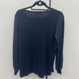 Neiman Marcus Women's Size L Navy Solid Sweater