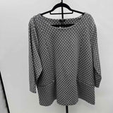 Talbots Women's Size 2X Silver dotted Long Sleeve Shirt