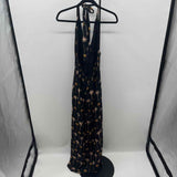 En Creme Women's Size 6 Black Palm Trees Dress