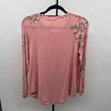 Matilda Jane Women's Size M Pink Floral Long Sleeve Shirt