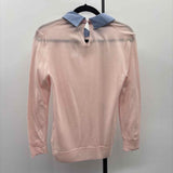 J Crew Women's Size M Pink Stripe Long Sleeve Shirt