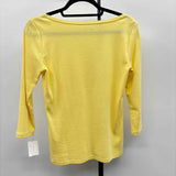 Talbots Women's Size XSP Yellow Solid Long Sleeve Shirt