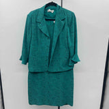 Coldwater Creek Women's Size 12 Green Flag Dress Set