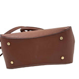 CALVIN KLEIN Brown Leather Handled Satchel Purse w/Crossbody Strap